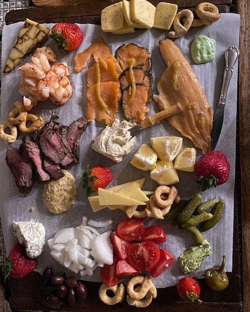 Nibbles N Bites signature board of meats, seafood and accoutrements